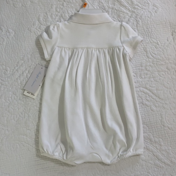 Ralph Lauren Baby Girl Polo Bubble Shortall White - Picture 8 of 9